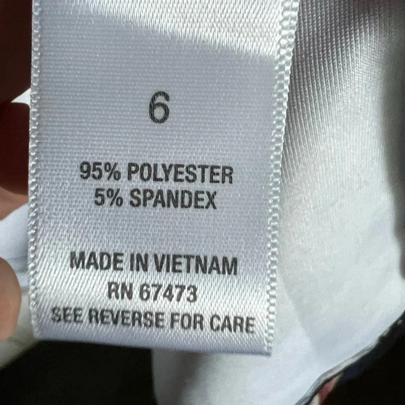 Roz & Ali Navy Blue Pink Floral Dress Size 6 - Picture 9 of 10